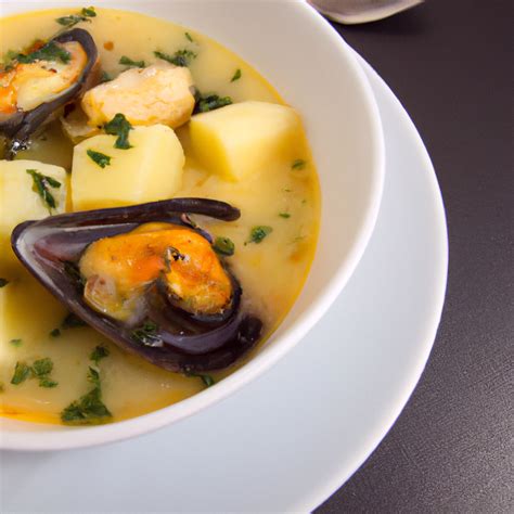 Merluza con patatas y almejas lista para servir