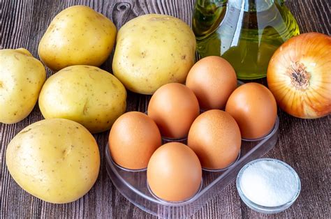 Ingredientes básicos para tortilla de patatas