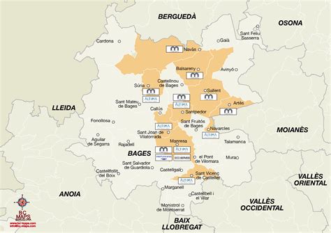 Mapa de las partidas agrícolas de Manresa con ubicación de productores de regadío
