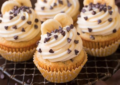 Cupcakes de plátano y chocolate
