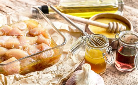 Esquema de ingredientes para marinado de pollo