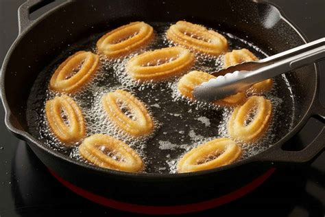 Tortos friéndose en aceite caliente