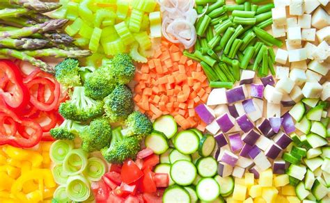 Verduras cortadas para la ActiFry