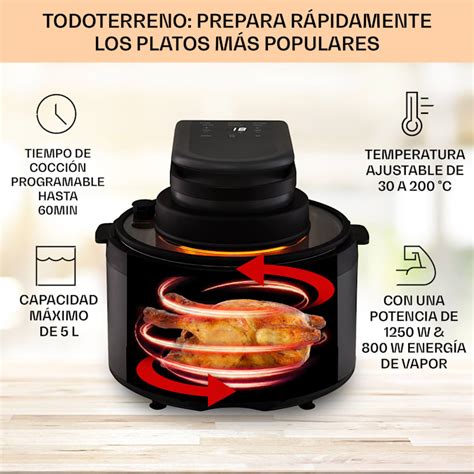 Freidora de aire con función vapor