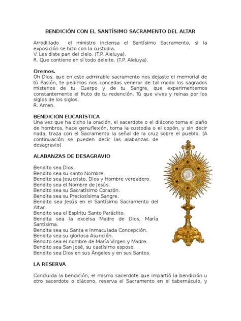 Imagen de un evento de Bendición del Santísimo Sacramento