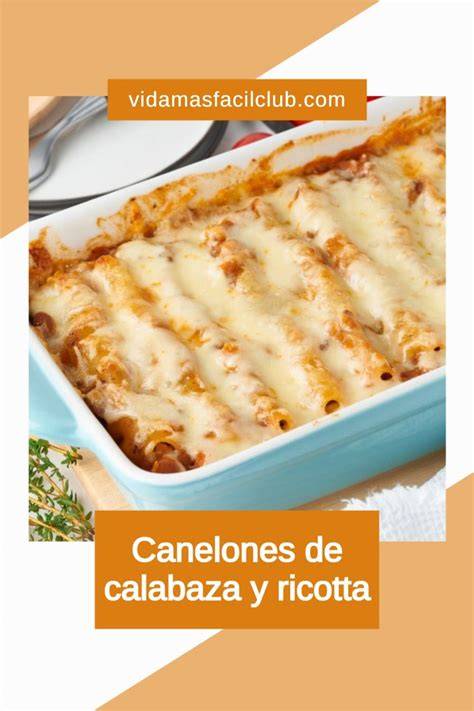 Canelones de calabaza y nueces listos para gratinar