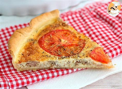 Ingredientes para quiche de atún y tomate