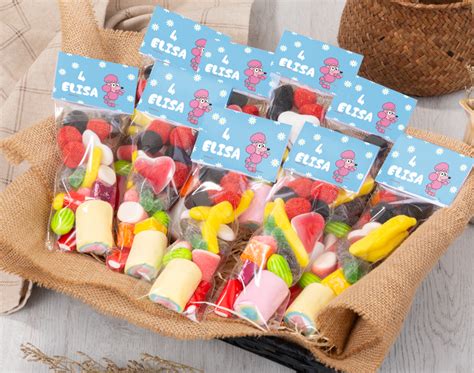 Tarjetas personalizadas para cajas de chuches