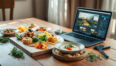 Ejemplo de edición de una fotografía de alimentos antes y después