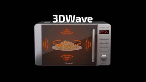 Esquema de la tecnología 3DWave en un microondas
