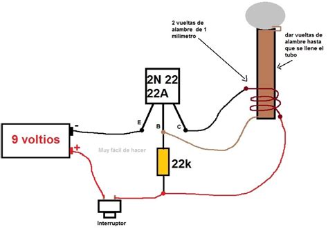 Diagrama de una bobina de Tesla