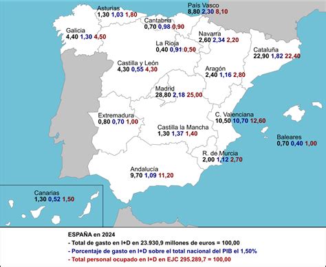 Mapa de Europa con el porcentaje de gasto público sobre el PIB por país