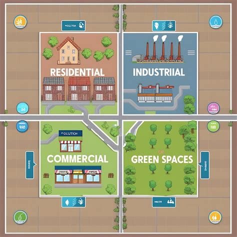 Mapa de distribución de comercios de alimentación en una zona residencial