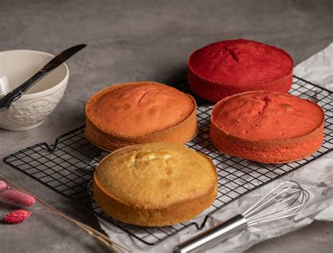 Ingredientes para bizcochos de colores