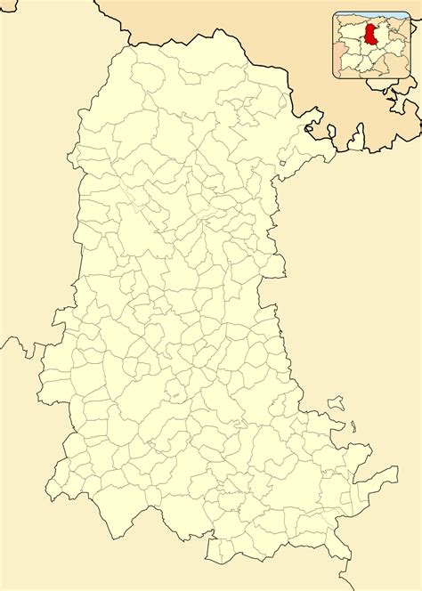 Mapa de la ubicación de Aguilar de Campoo en la provincia de Palencia