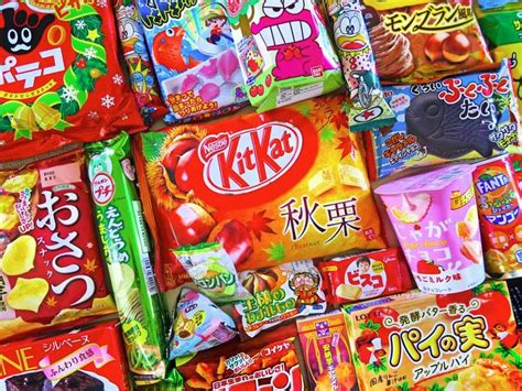 Surtido de snacks japoneses populares