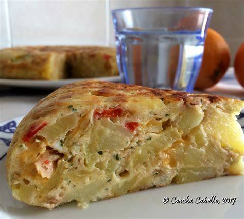 Tortilla de patatas con atún