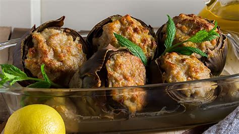 Alcachofas al horno gratinadas con queso