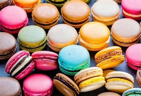Surtido de macarons de diferentes sabores