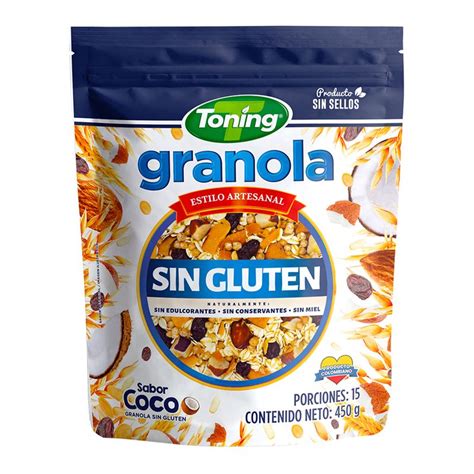 Granola sin gluten e ingredientes