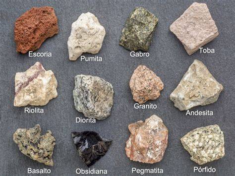 Diagrama comparativo de los diferentes tipos de piedras para asar (volcánica, mármol, granito, etc.) y sus características.