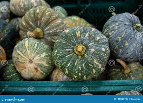 Calabazas frescas en un mercado