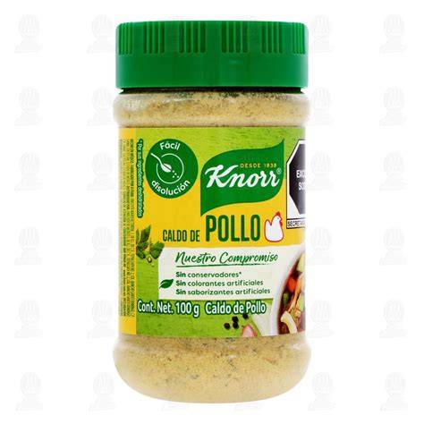 Tarro de Caldo de Pollo Knorr en polvo