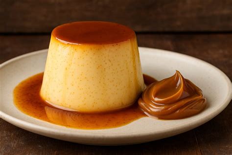 Flan de dulce de leche con salsa toffee