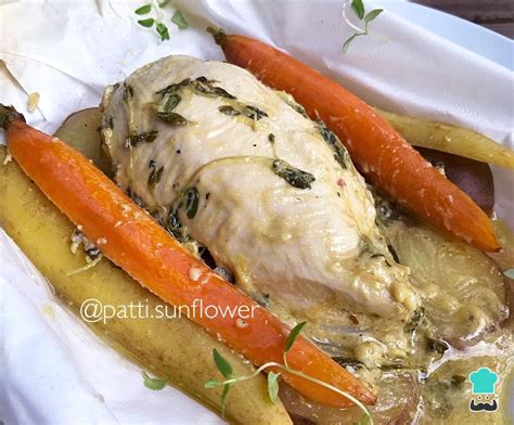 Pollo al papillote con verduras