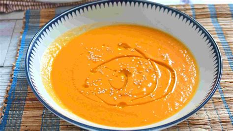 Ingredientes de la crema de calabaza y zanahoria