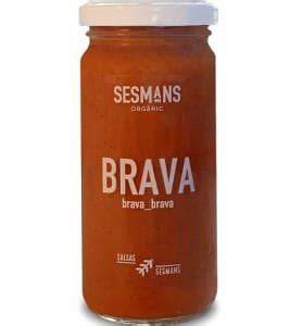 Botella de salsa brava vegana