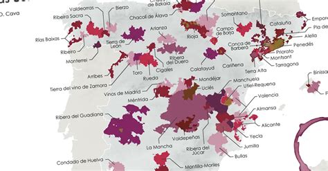 Mapa de España con las DOP e IGP de jamones