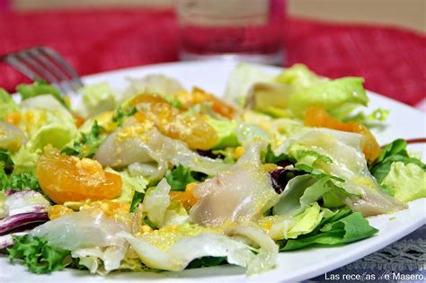 Ensalada de bacalao ahumado con níscalos