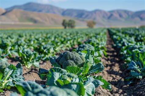 Maquinaria agrícola para el cultivo de brócoli