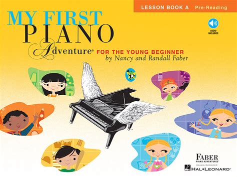 Portada del libro My First Piano Adventure con niños felices