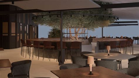 Interior del restaurante Poble Nou en Roig Arena