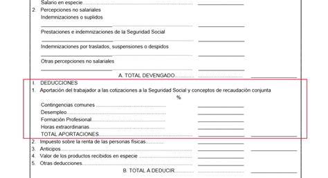 Ejemplo de nómina con retenciones de IRPF y cotizaciones a la Seguridad Social
