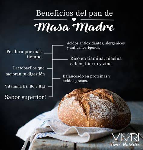 Infografía sobre los beneficios del pan de masa madre