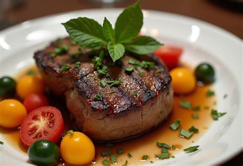 Solomillo de ternera a la parrilla con guarnición de verduras