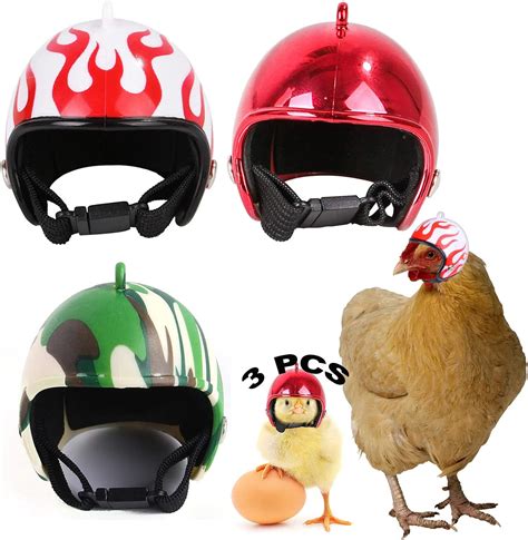 Cascos para pollos de colores
