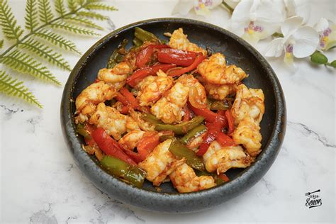 Gambas salteadas con salsa