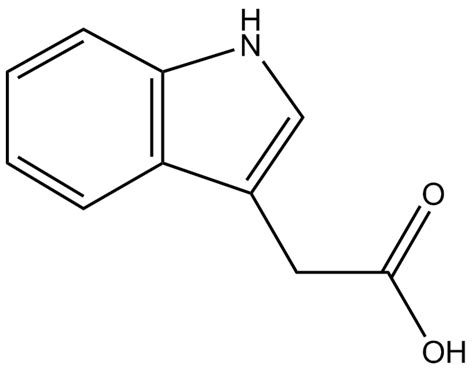 Estructura química del Ácido Indol-3-Acético (AIA)