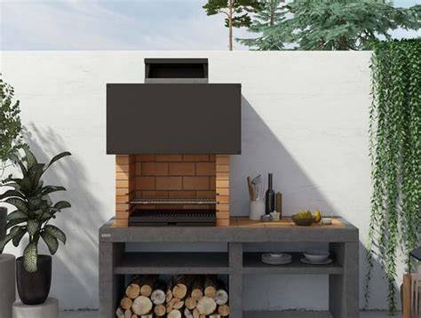 Componentes de una barbacoa de leña