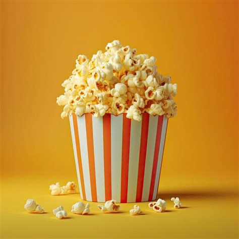 Palomitas de maíz en un cubo