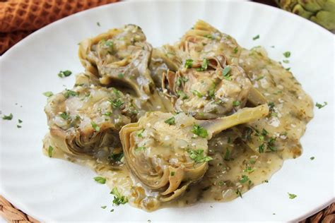 Alcachofas con salsa cremosa