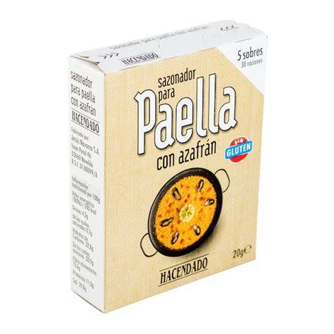 Especias para paella, incluyendo azafrán y romero