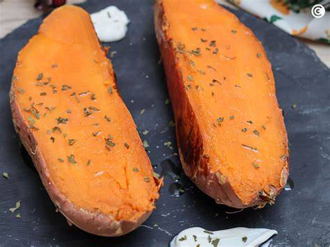 Boniatos al horno con hierbas