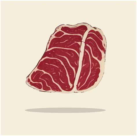 Ilustración de un corte de carne con textura fibrosa
