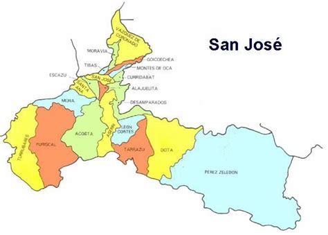 Mapa de San José, Costa Rica