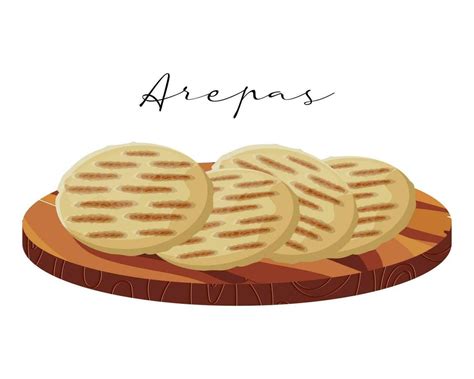Ilustración de arepas colombianas